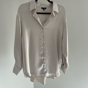 NWOT Satin Button Down Shirt